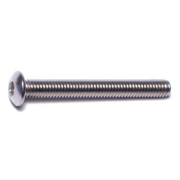 Midwest Fastener M3-0.50 Socket Head Cap Screw, Plain Stainless Steel, 25 mm Length, 8 PK 75547